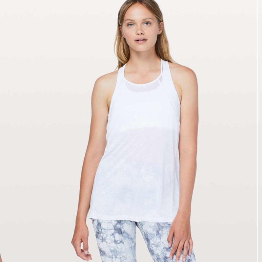 Lululemon Through The Movement Tank White Size 8